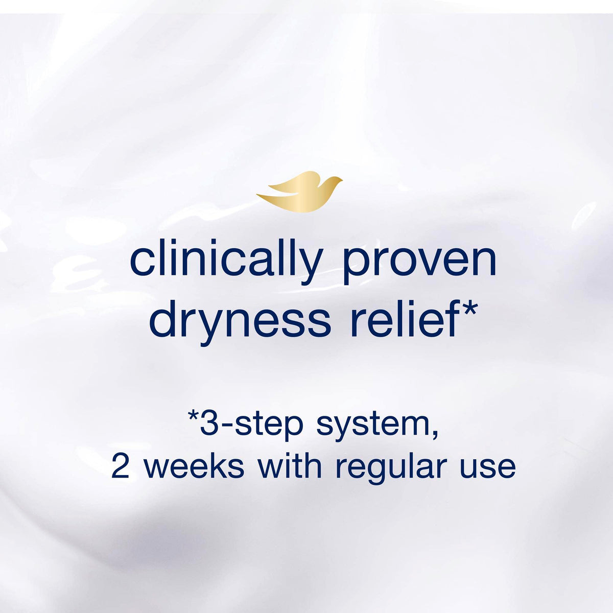 Dove conditioner being applied in shower to reduce breakage
