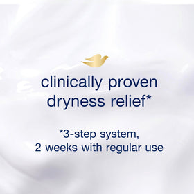 Dove conditioner being applied in shower to reduce breakage