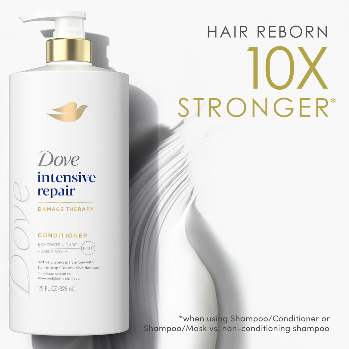 Dove Intensive Repair mask and serum displayed for regimen support
