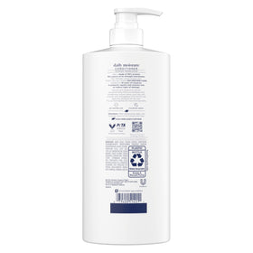 Dove pump dispensing conditioner demonstrating quick, mess-free application benefit