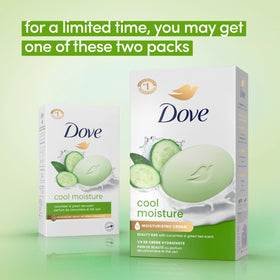 Dove bar creating rich lather to cleanse gently and leave skin soft