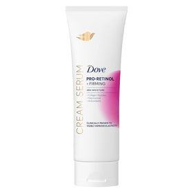 Dove bottle front view showing product branding and firming benefit