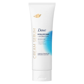 Dove cream serum front packaging showing bottle and product name for easy identification