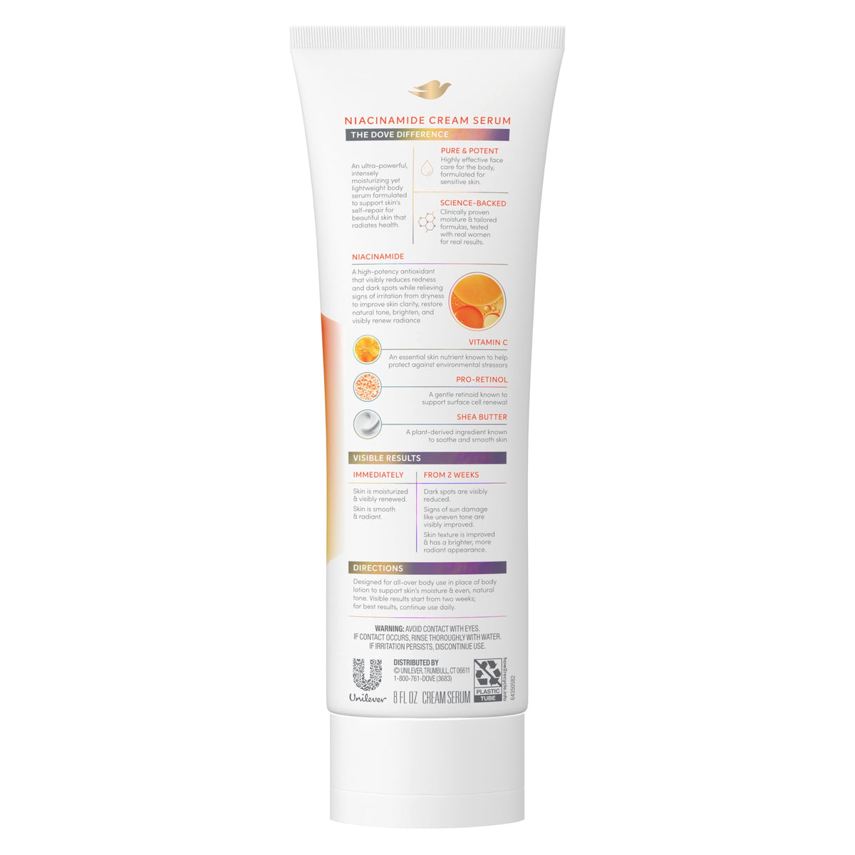 Dove dispensing serum showing smooth, fast-absorbing texture