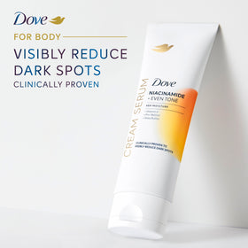 Dove 8 oz jar next to hand to illustrate product size and convenience
