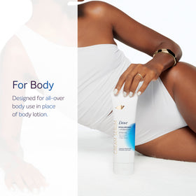 Dove cream serum creamy texture close-up showing lightweight hydration feel