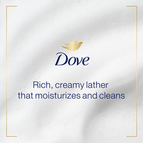 Dove creamy lather texture demonstrating rich moisturization