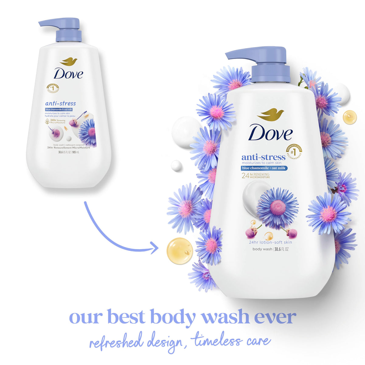 Dove creamy lather texture detail highlighting nourishing feel and intense skin softness