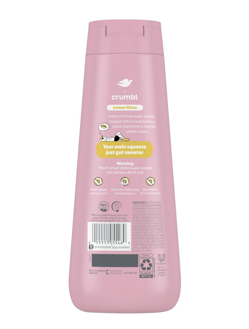 Close-up of Dove x Crumbl creamy lather texture on hand highlighting gentle moisturizing benefit