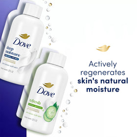 Dove Cucumber & Green Tea bottle label highlighting refreshing scent