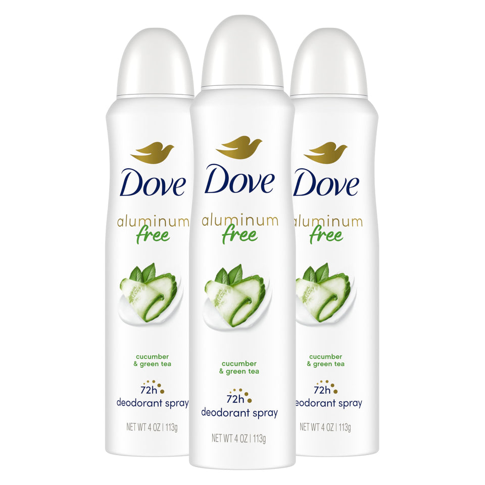 Dove front packaging shows cucumber and green tea fragrance benefits