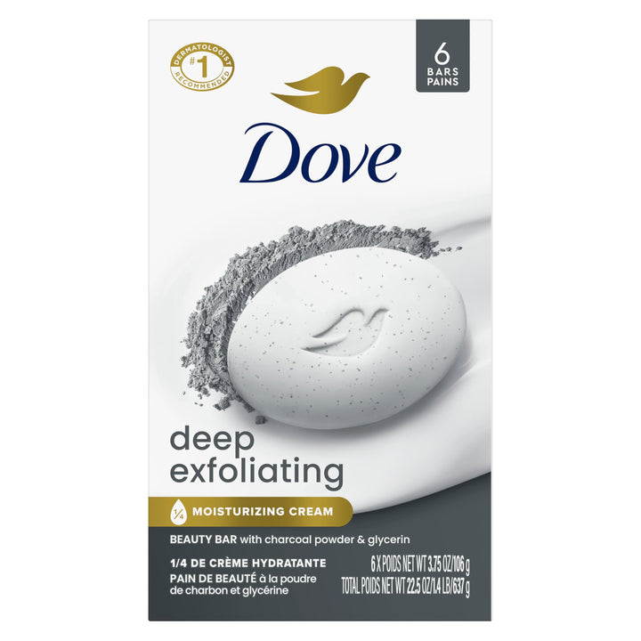 Dove front packaging showing product and moisturizing benefits