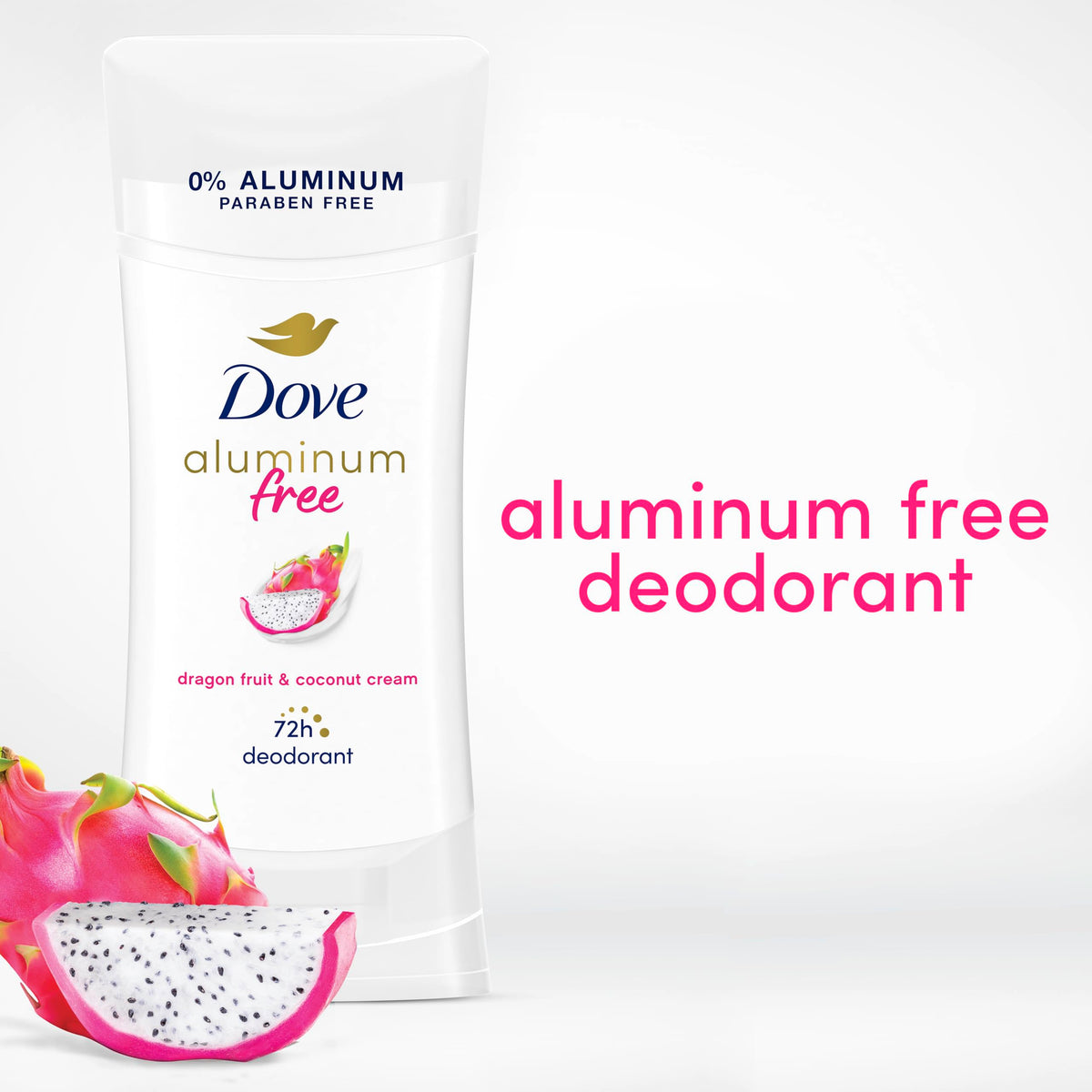 Dove deodorant in hand to show compact size and travel-friendly convenience