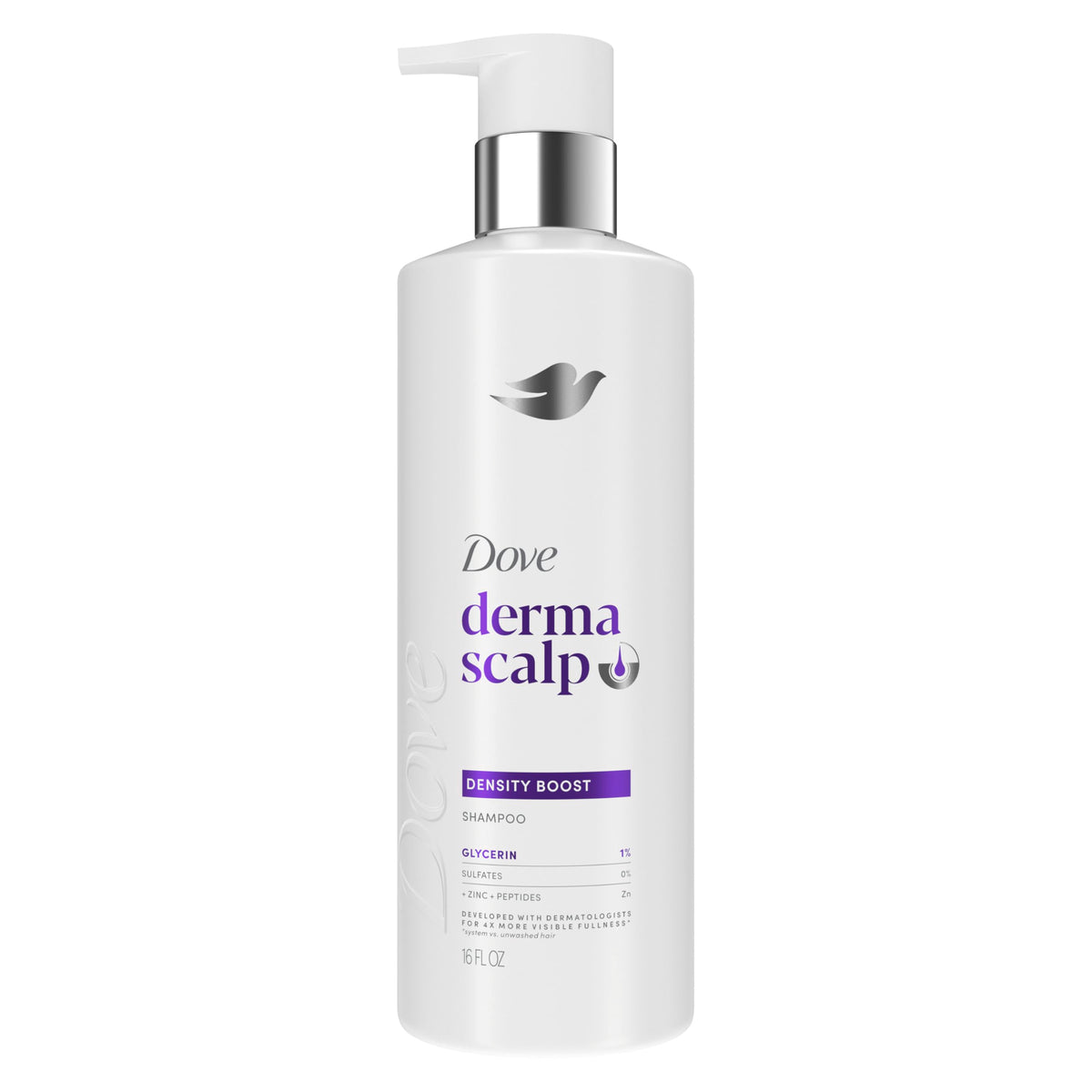 Dove Derma Scalp density boost front bottle showing packaging and benefits