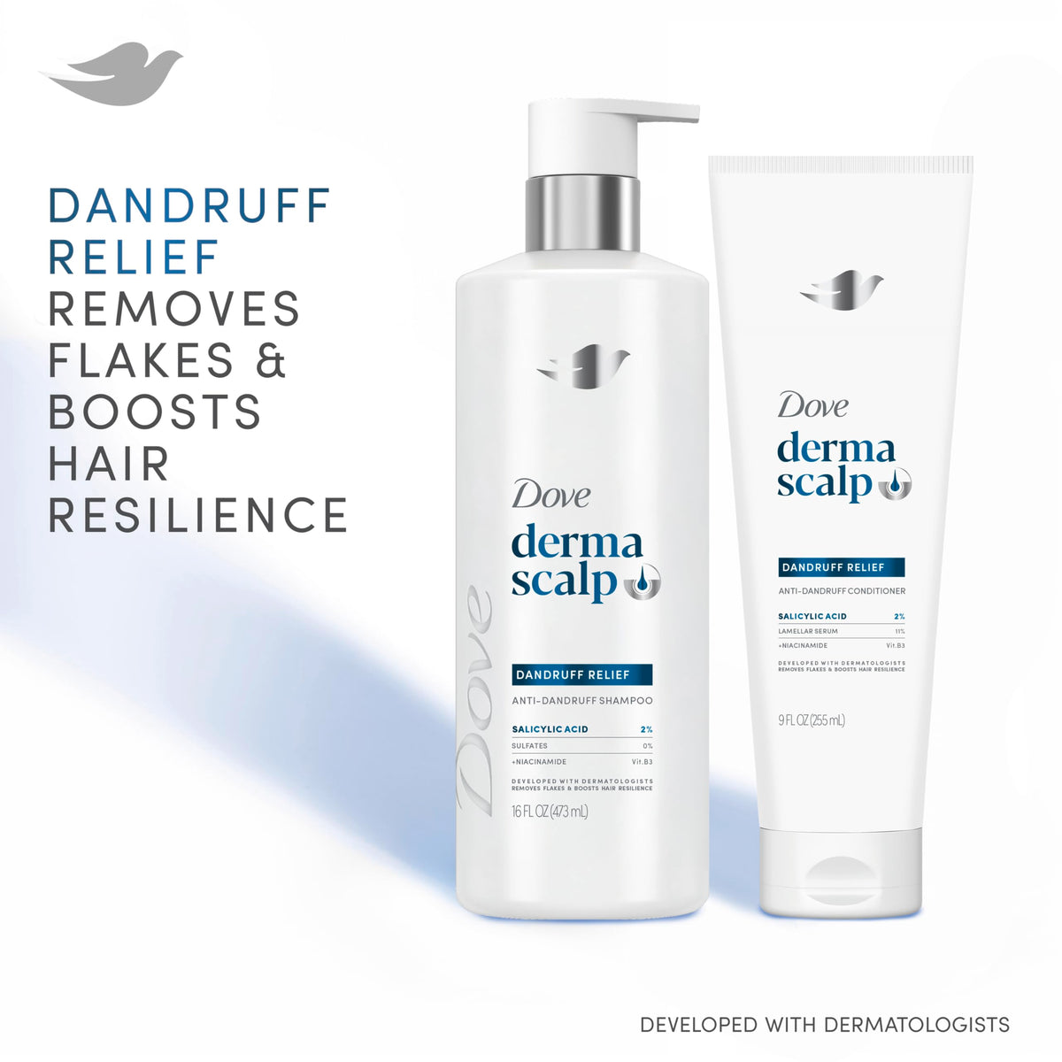 Dove Derma Scalp conditioner applied in-shower showing easy distribution and lather
