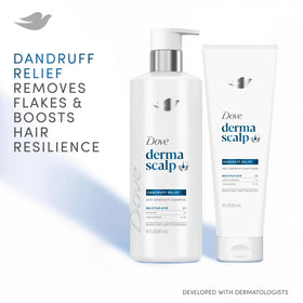 Dove Derma Scalp conditioner applied in-shower showing easy distribution and lather