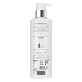 Dove pump close-up highlighting easy dispense and tidy shower convenience