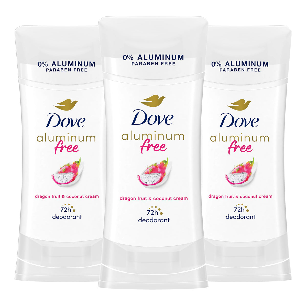 Dove dragon fruit and coconut front packaging showing scent and size for easy selection