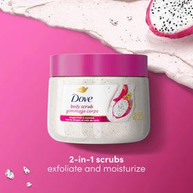 Close-up whipped texture of Dove scrub highlighting creamy nourishment