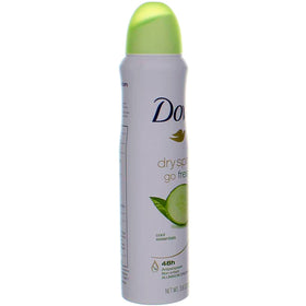 Dove dry spray being applied to underarm demonstrating dry, non-sticky benefit
