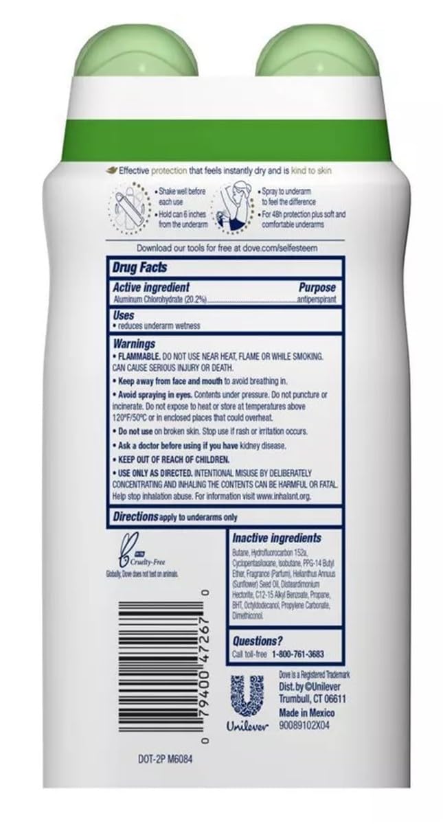 Dove close-up nozzle and mist texture illustrating fast-drying benefit