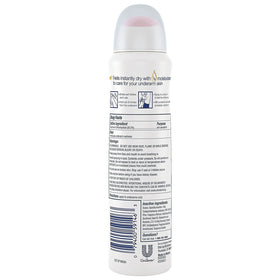 Dove close-up nozzle showing quick-dry spray application benefit