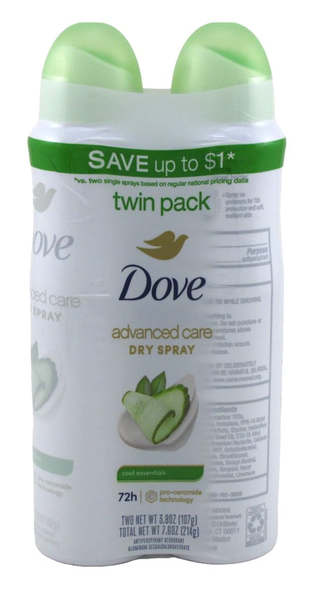 Dove spray in bathroom morning routine highlighting quick freshening benefit