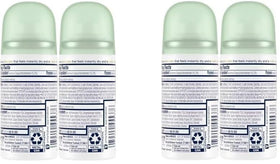 Dove travel dry spray side label highlighting ingredients and product features