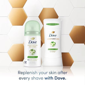 Dove dry spray mist texture visible to show lightweight, non-sticky finish