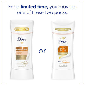 Dove Even Tone stick open showing smooth glide texture for easy application
