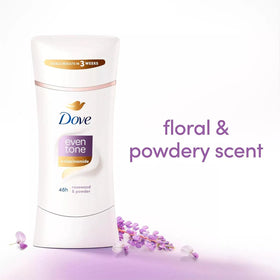 Dove even tone texture closeup highlighting creamy formula and smoothness