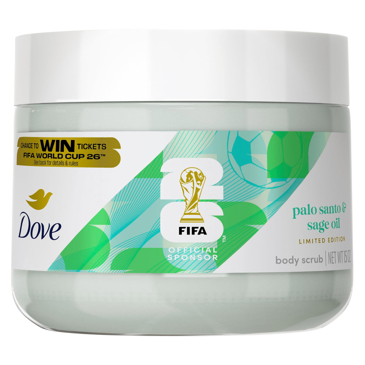 Dove front packaging showing FIFA 2026 limited edition and product name benefits