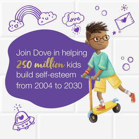 Dove pump dispenser closeup demonstrating easy foaming for kids