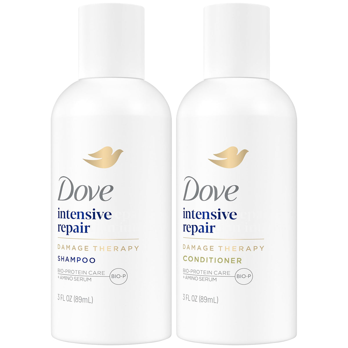 Dove travel set front packaging showing compact repair duo and convenience