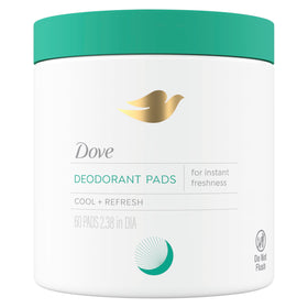Dove front packaging showing 60-count pads and Fresh Waterlily scent for confidence