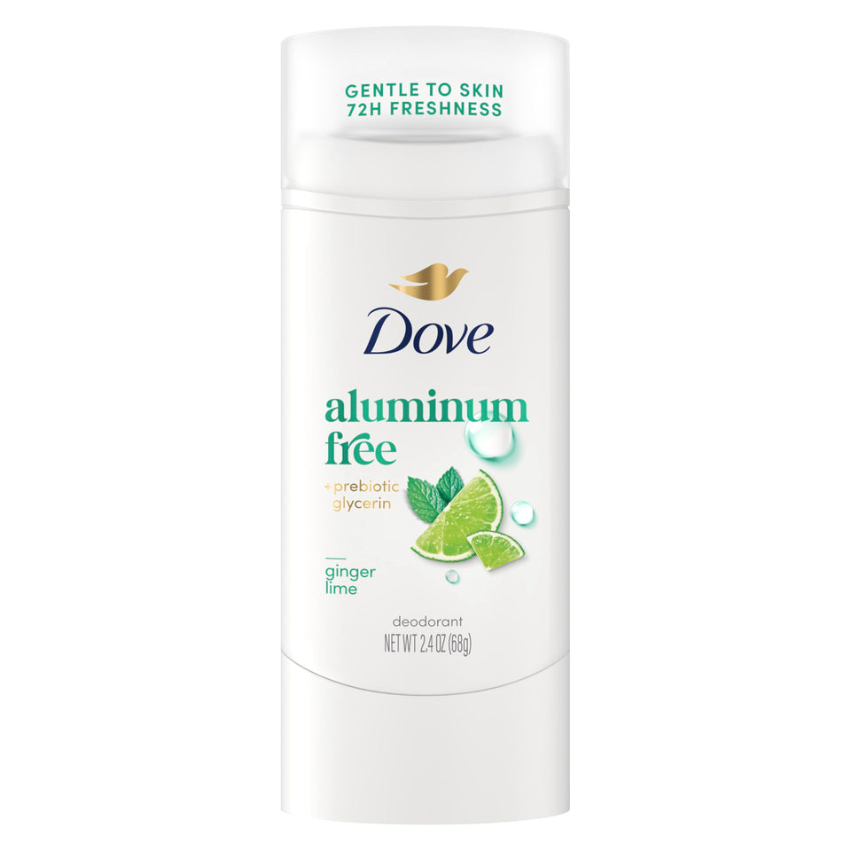 Dove ginger lime front packaging showing brand and freshness benefit