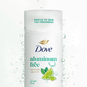 Lime and ginger beside Dove stick suggesting invigorating scent benefit