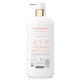 Dove brightening wash texture close-up highlighting exfoliating minerals