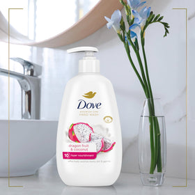 Dove hand wash in use at kitchen sink showing effective cleaning and comfort