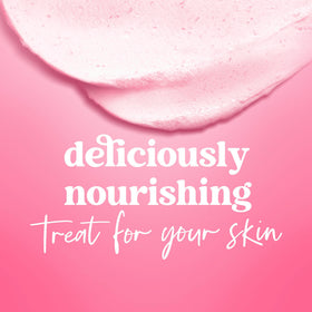 Dove close-up of exfoliating beads in scrub demonstrating gentle smoothing action