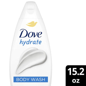 Close-up creamy lather texture of Dove Hydrate body wash, moisturizes skin