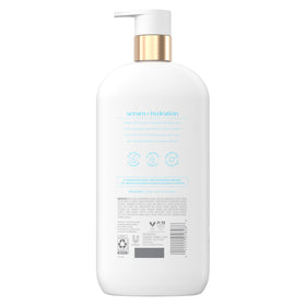 Dove pump dispensing creamy wash texture for instant moisture
