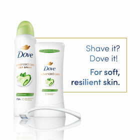 Dove being applied to underarm demonstrating gentle protection after shaving