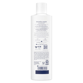 Dove label close-up highlighting Bio-Protein Care and amino serum benefit.