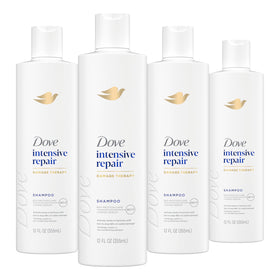 Dove front packaging showing 4-count bottles and clear product benefit.