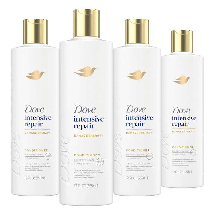 Dove front packaging showing Intensive Repair conditioner benefits