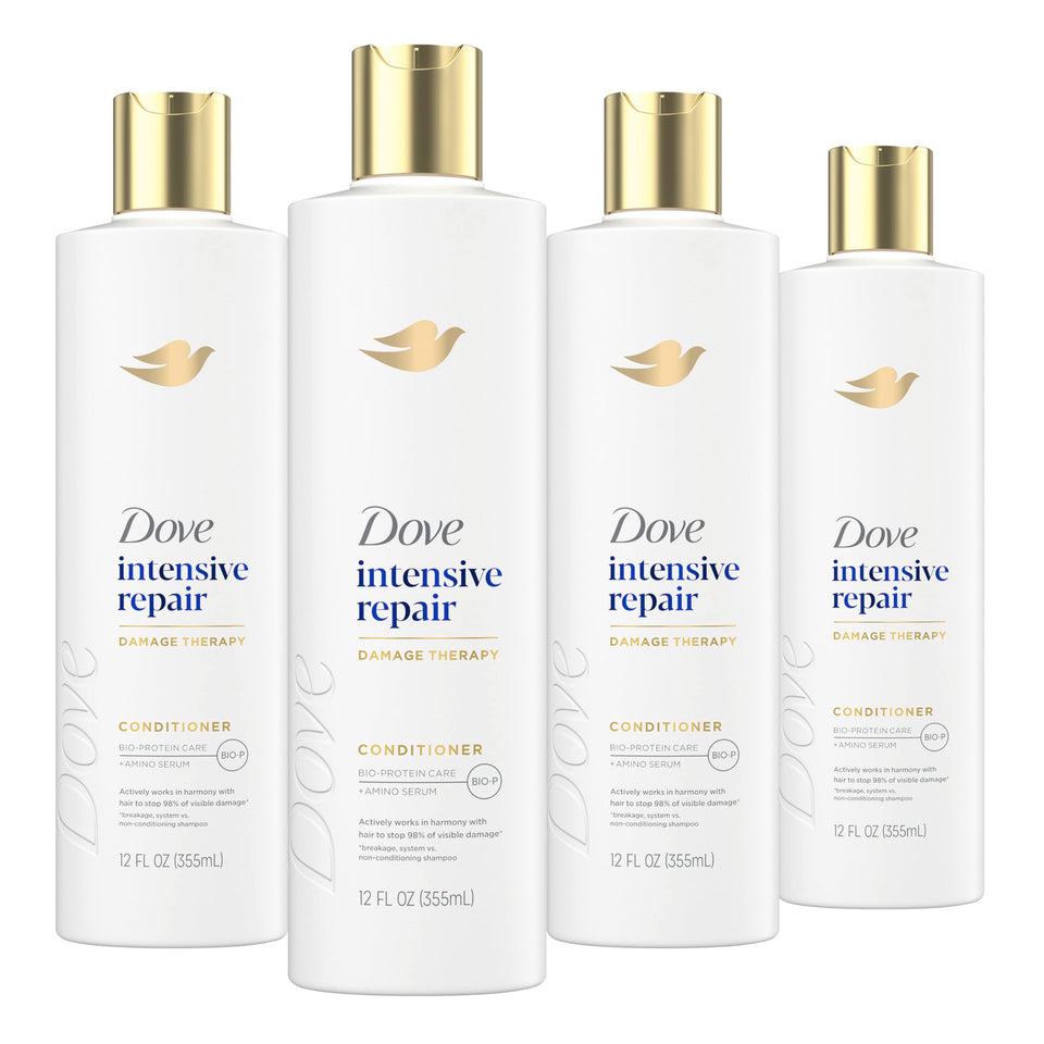 Dove front packaging showing Intensive Repair conditioner benefits