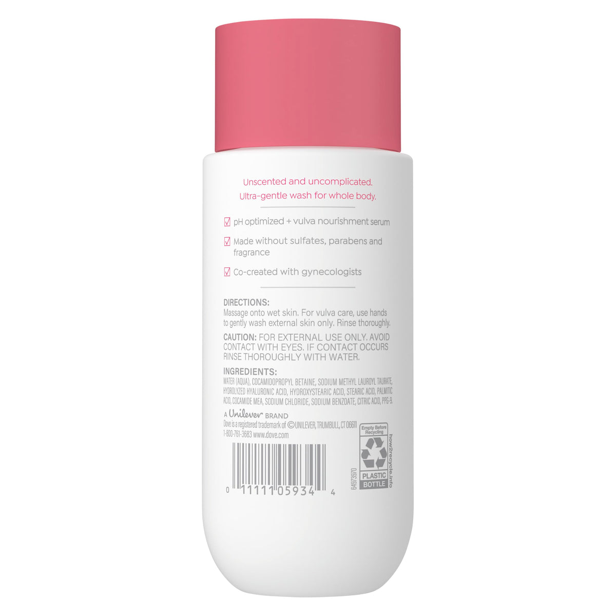 Dove intimate wash pump dispenser for easy daily application and control