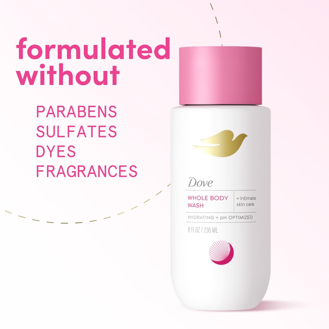 Dove intimate wash with Dove body lotion pairing to complete hydration routine