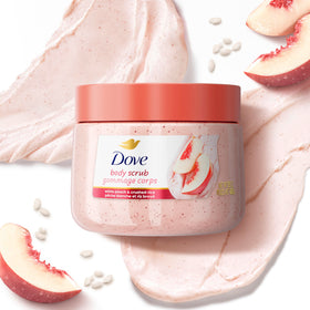 Hand holding the 15 oz Dove jar to show real size and convenience benefit